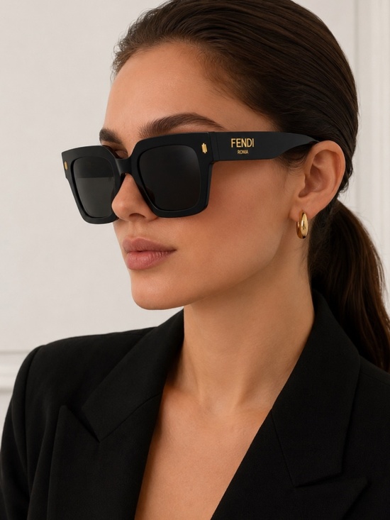 Fendi Roma Black Square Sunglasses main image 9